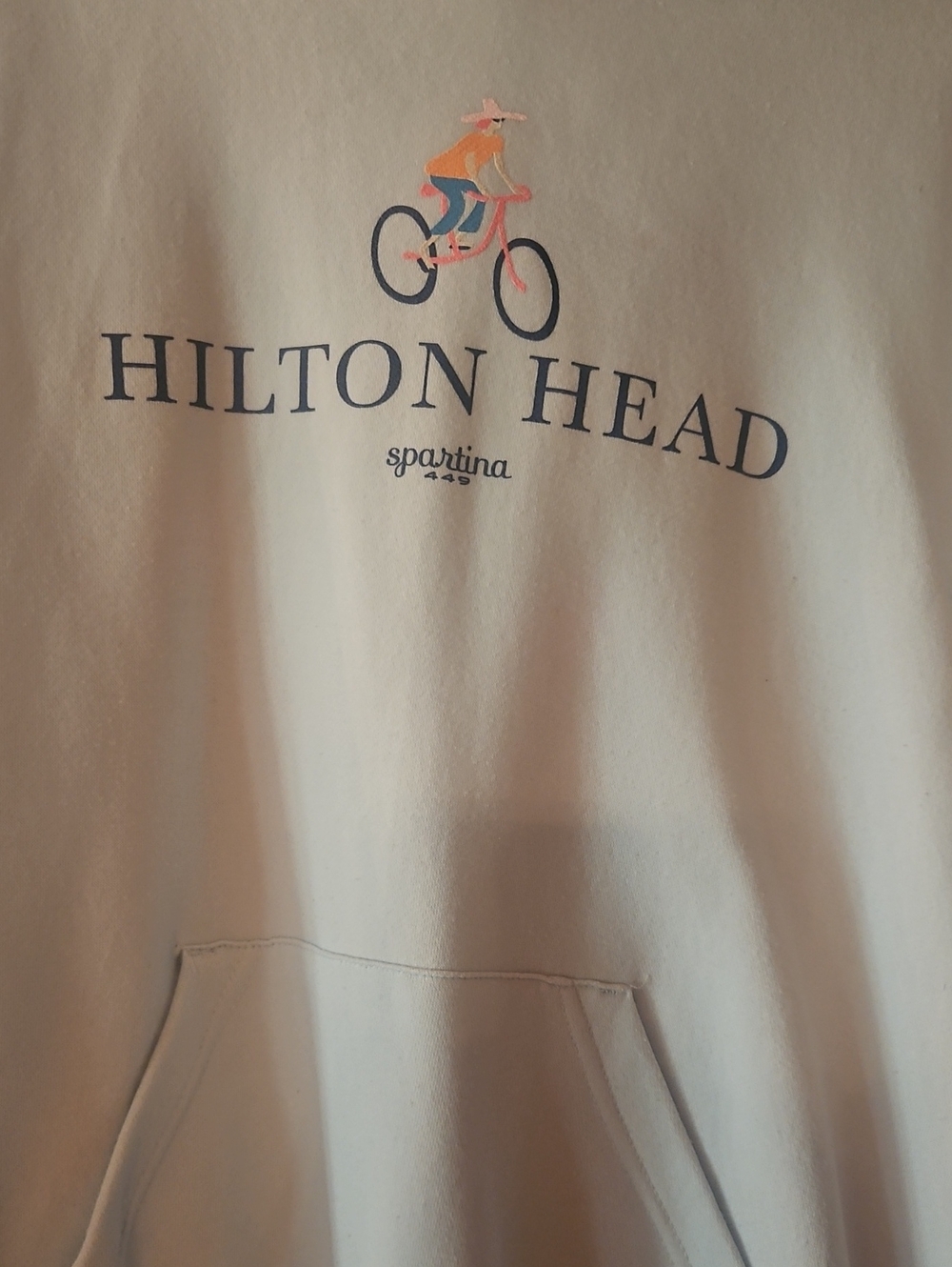 Spartina 449 Hilton Head Hoodie with Bike Graphic - Light Blue NWOT - Large